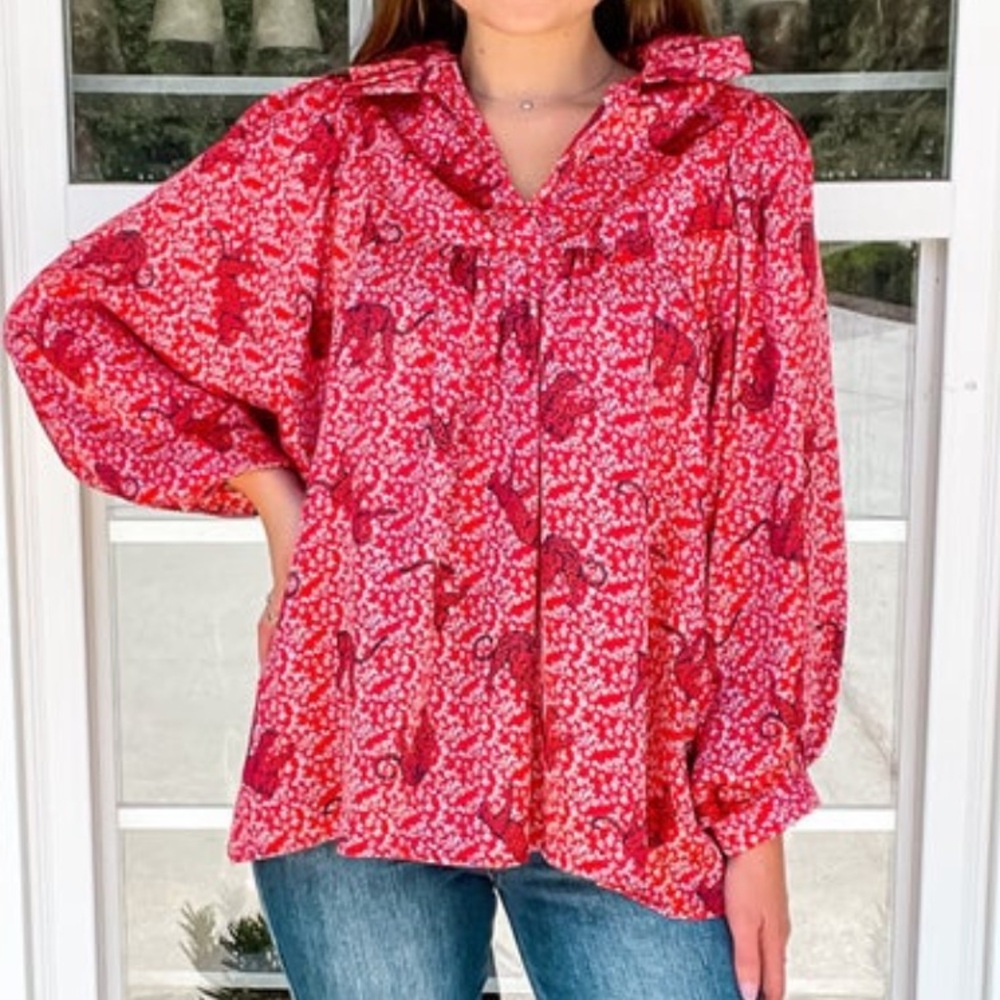High ruffle collar top - Picture 5 of 7